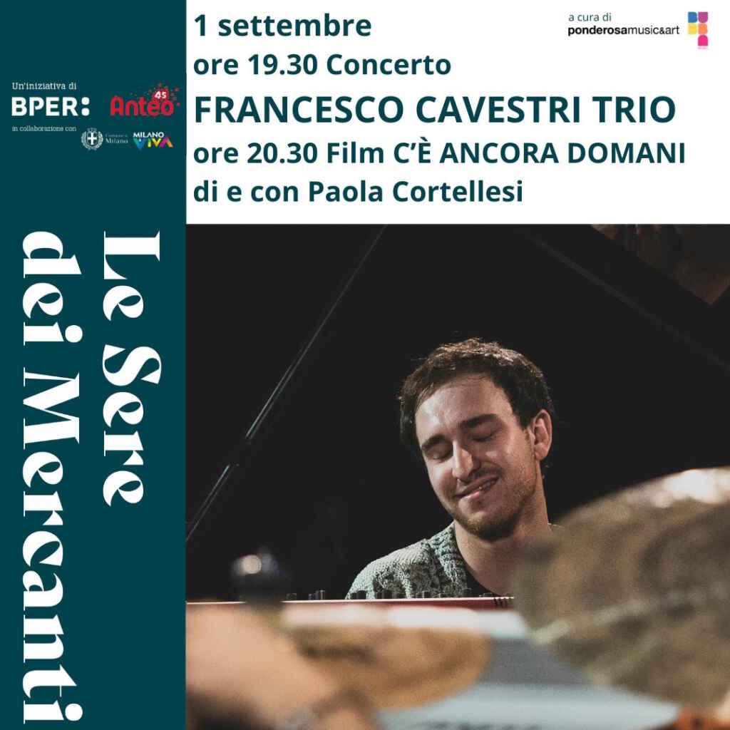 Francesco Cavestri torna live a Milano per un evento speciale domenica 1° settembre