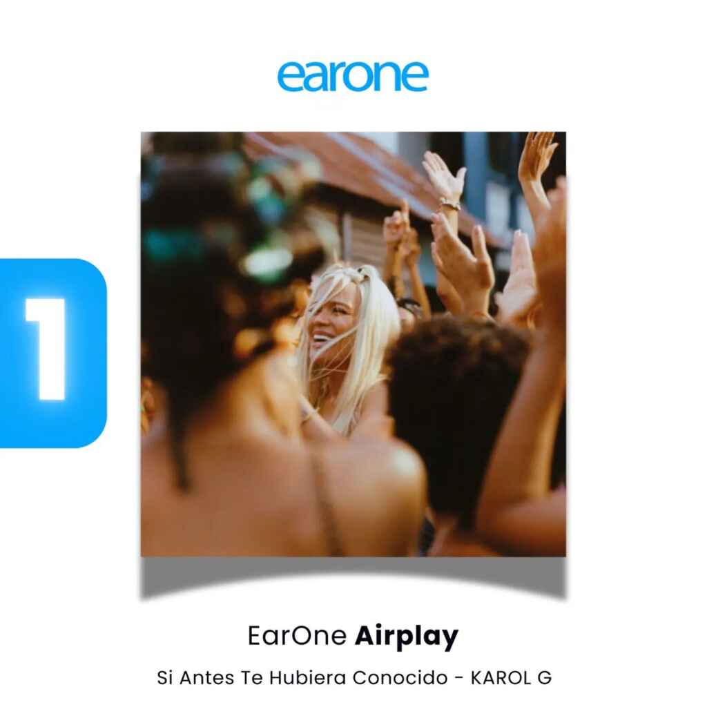 Karol G al 1º posto della classifica EarOne Airplay con “Si Antes Te Hubiera Conocido”